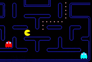 See the Ghost switch from chase to scatter From youtube video How to Win at Pac-Man- Proper Arcade Version by stevepiers